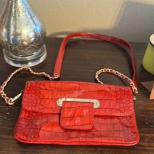 New unbranded but cute shoulder purse red color see pics for size